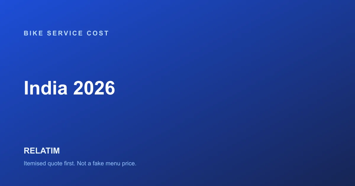 Bike Service Cost in India 2026